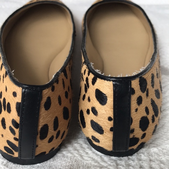 Ann Taylor Cheetah Calf Hair Round Flat Heels, SZ 6M - Picture 3 of 11